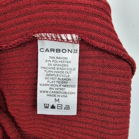 NWT Carbon38 Brushed Ribbed Flare Pants in Rum Wine - Size M - Picture 9 of 12